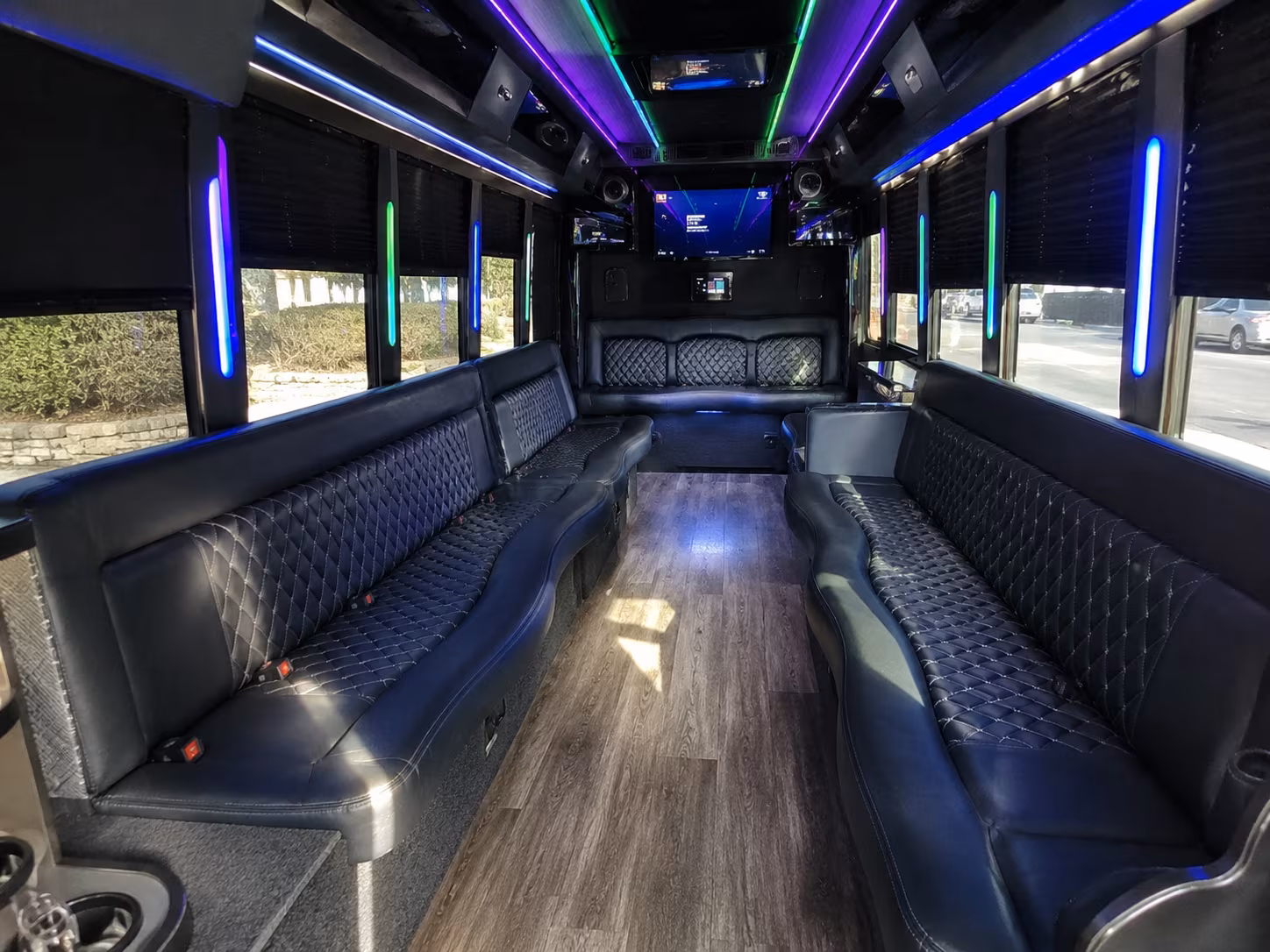 san jose 15 passenger party bus interior