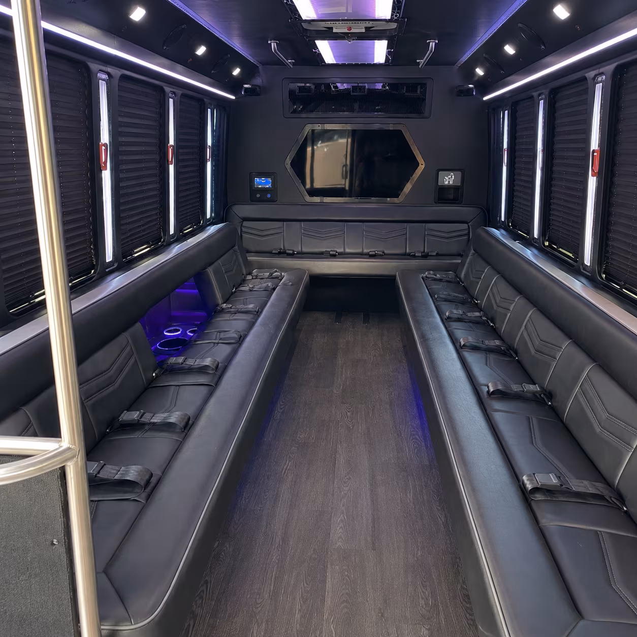 san jose 18 passenger party bus interior