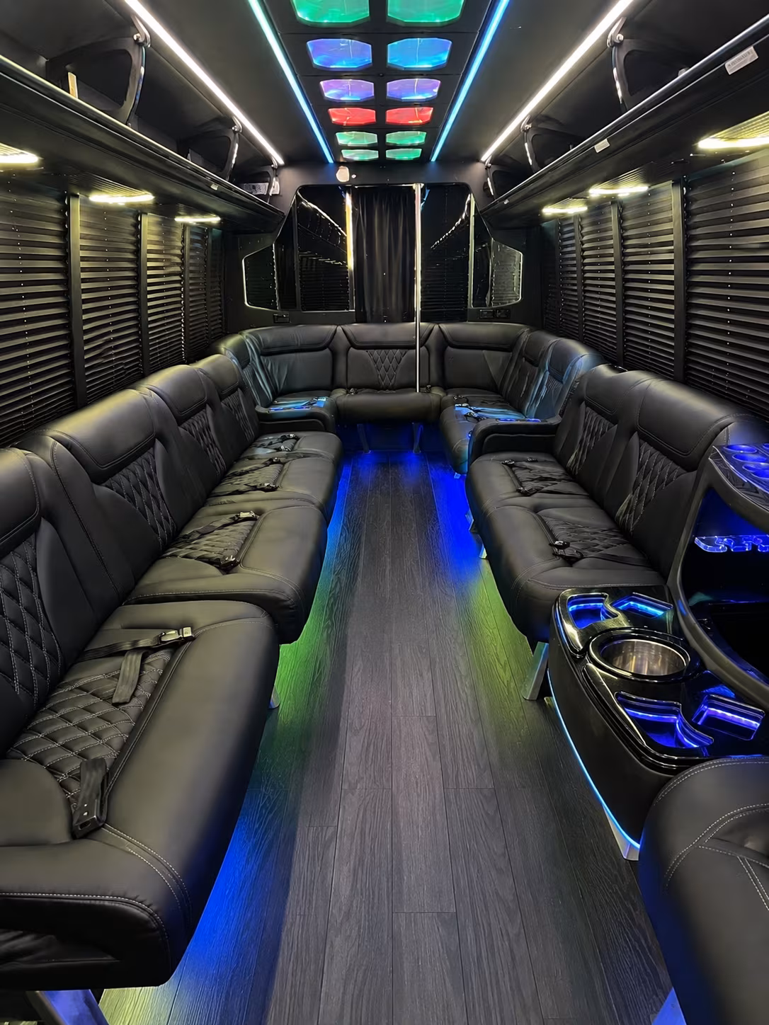 san jose 20 passenger party bus interior