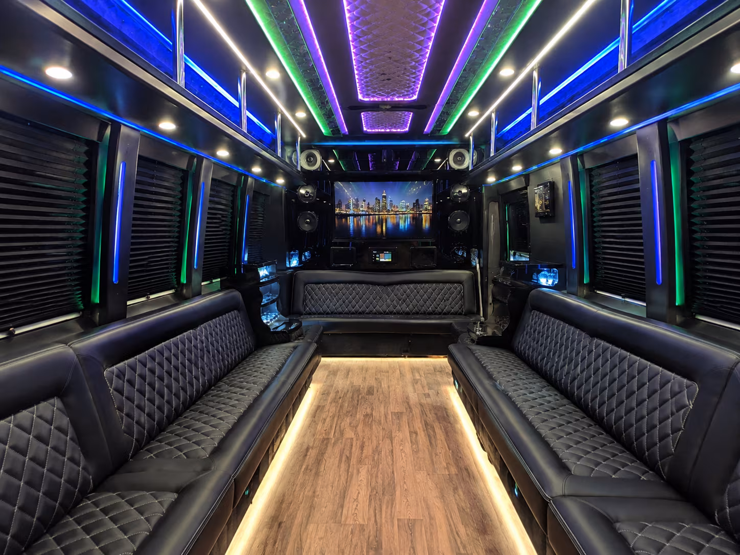 san jose 25 passenger party bus interior