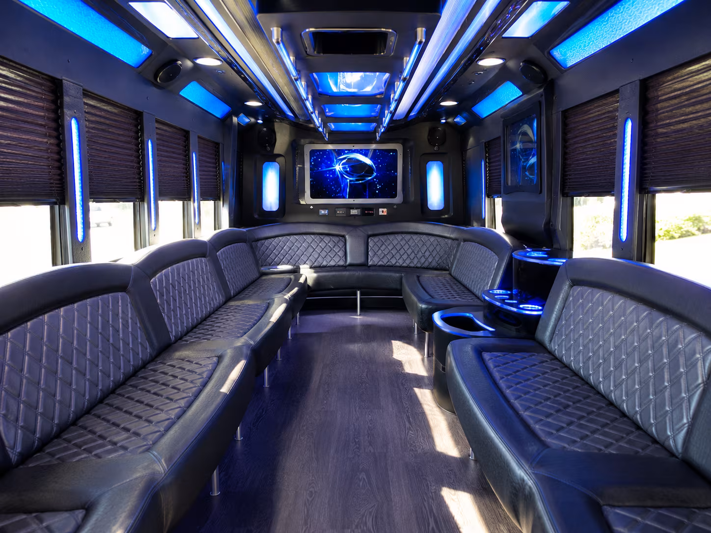 san jose 28 passenger party bus inside