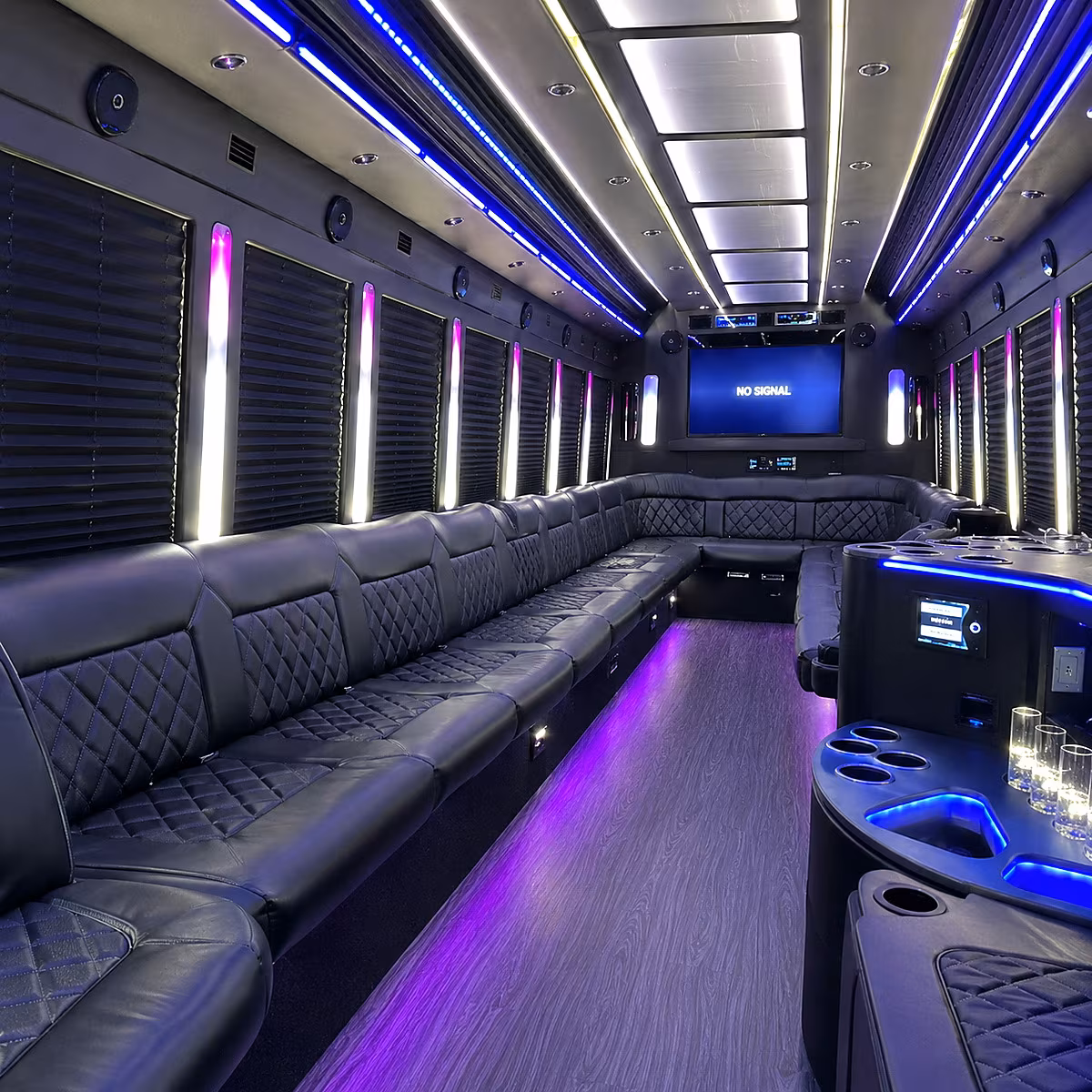 san jose 30 passenger party bus inside