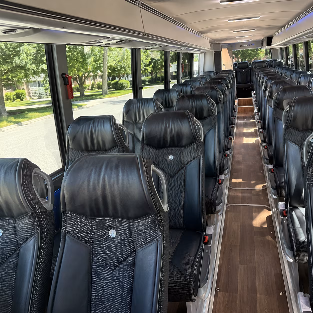 san jose 40 passenger charter bus inside