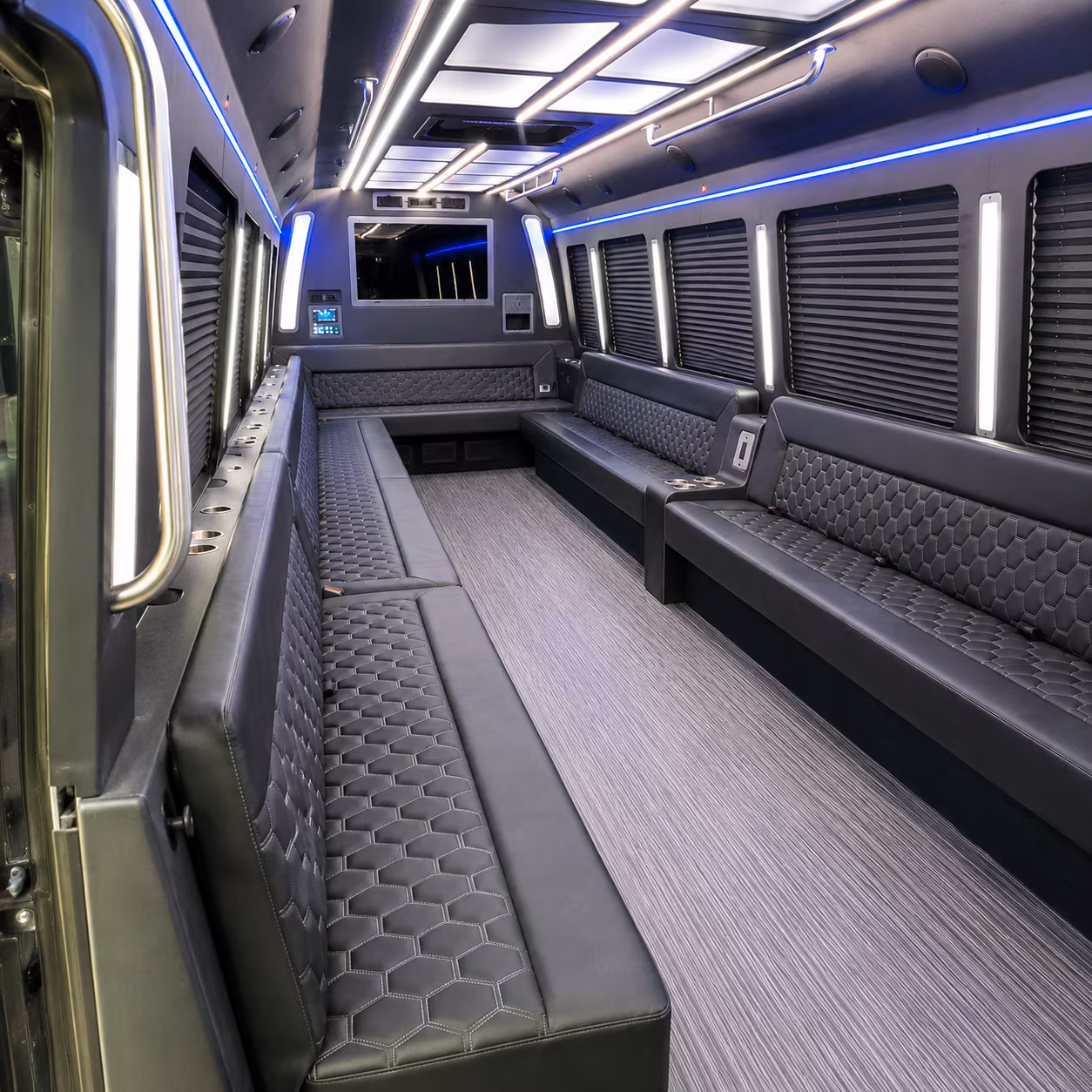 san jose 40 passenger party bus interior