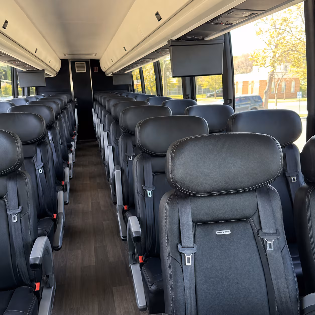 san jose 45 passenger charter bus inside