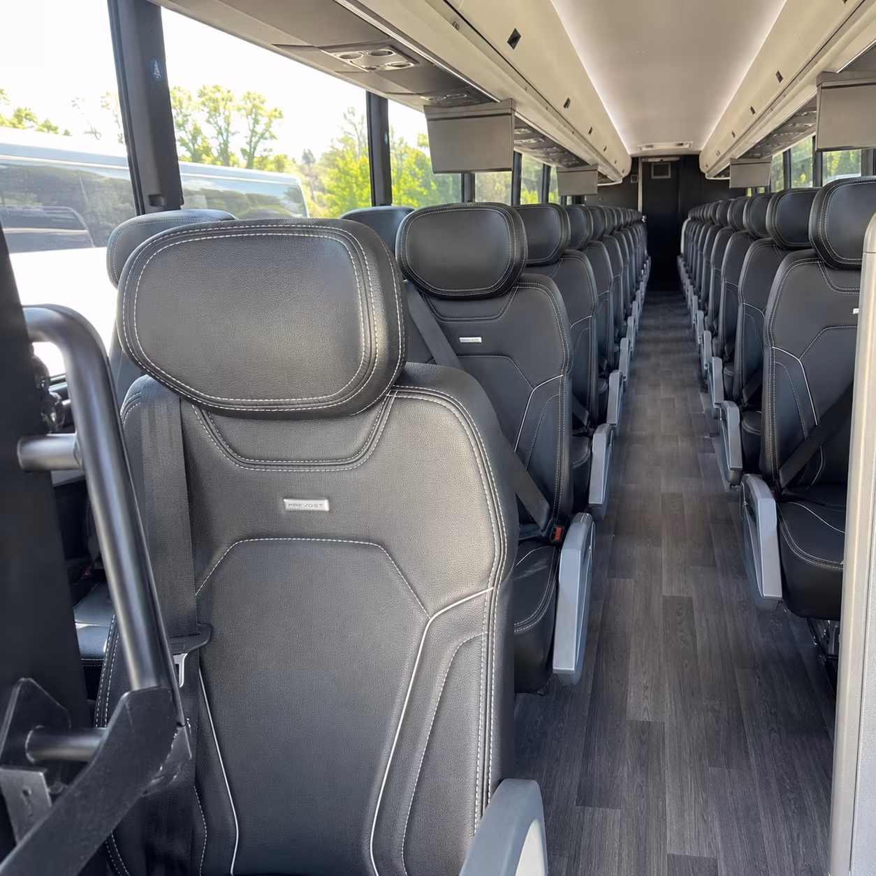 san jose 47 passenger charter bus interior