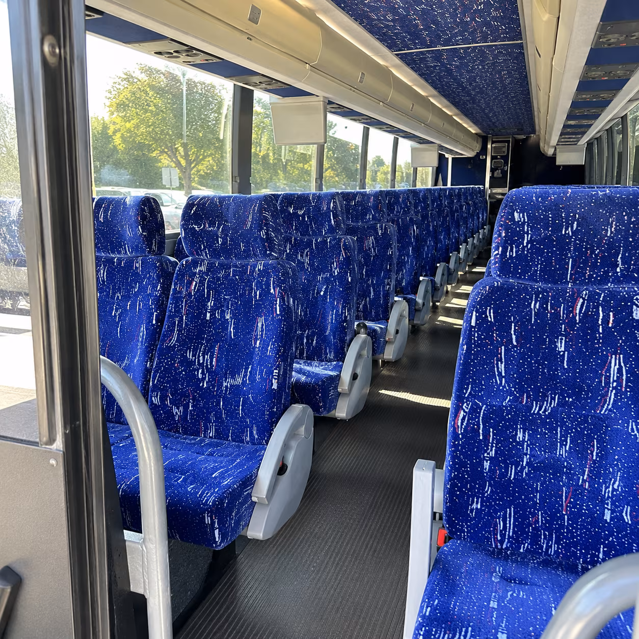san jose 50 passenger charter bus inside