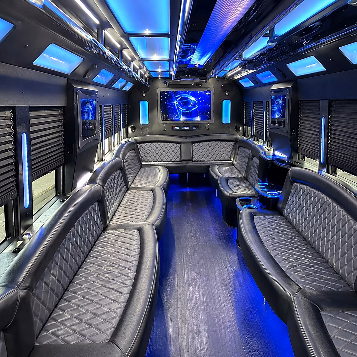 san jose 50 passenger party bus interior